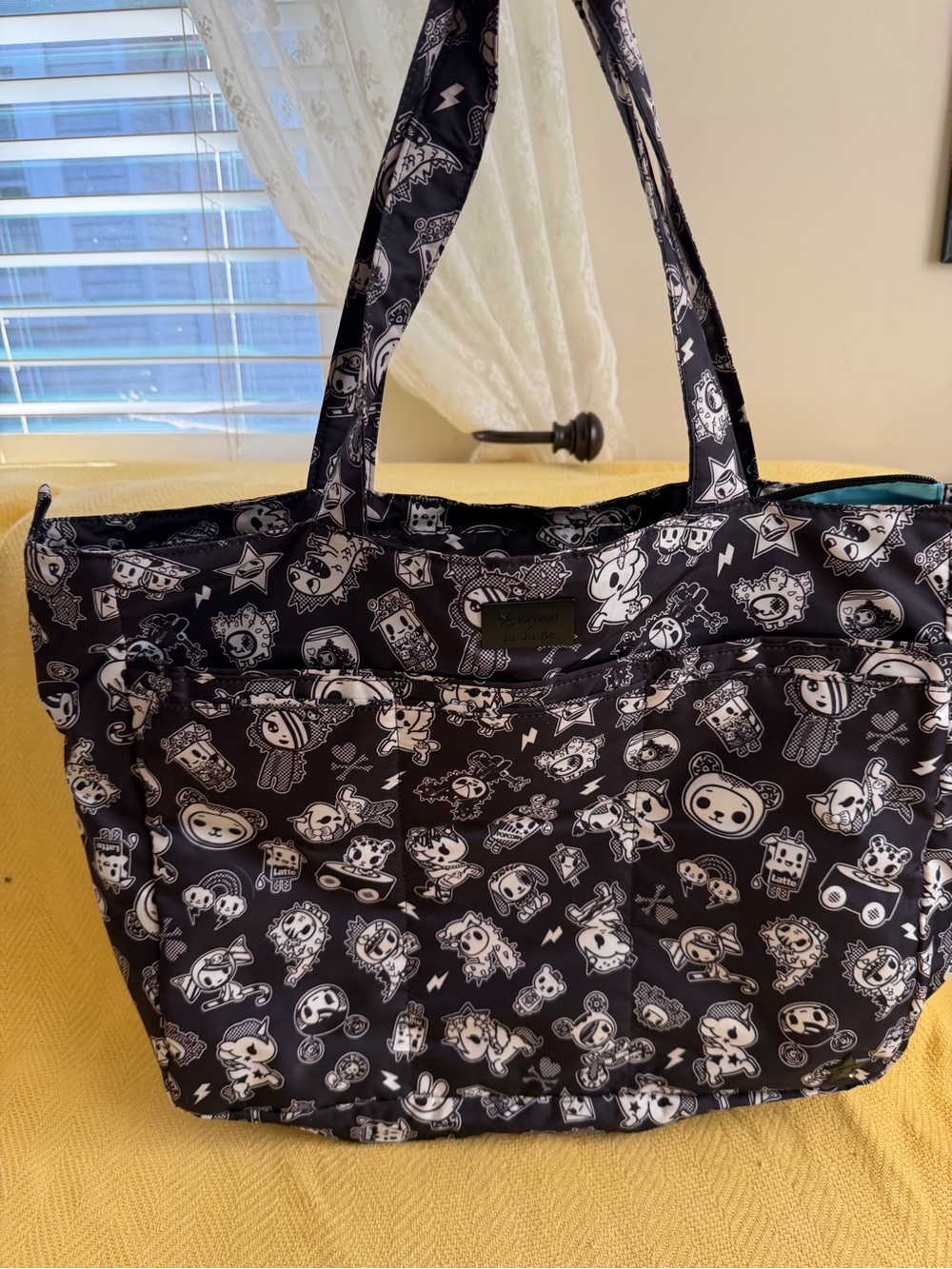 tokidoki Black and White Character Print Travel Tote